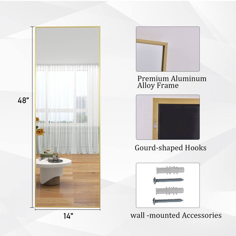 Large Standing Full Length Mirror Wall Decor for Hanging