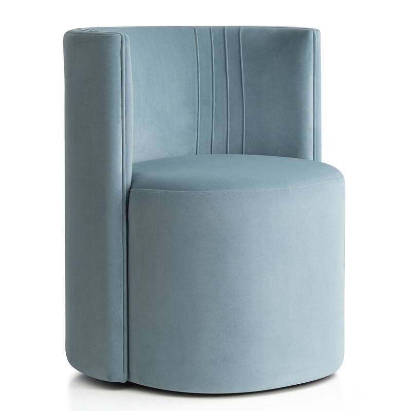 Velvet Swivel Rolling Accent Chairs with Casters
