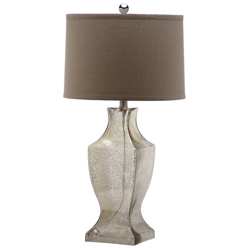 SAFAVIEH Lighting 29-inch Antique Silver Glass Bottom Lamp (Set of 2) - 15"x15"x29"