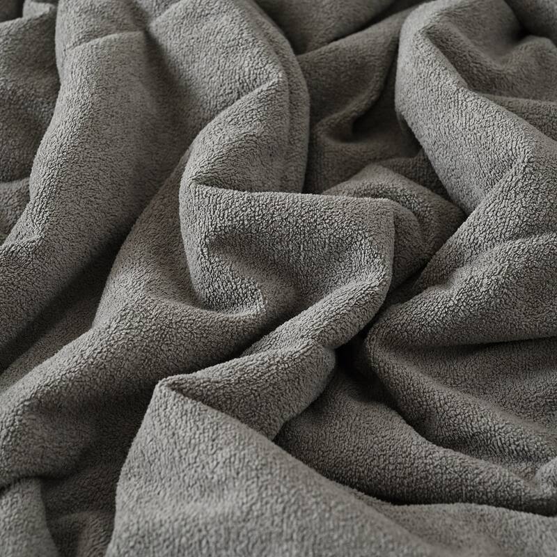 Reversible All Season Comforter, Synthetic Sherpa Winter Side, Smooth Cooling Summer Side