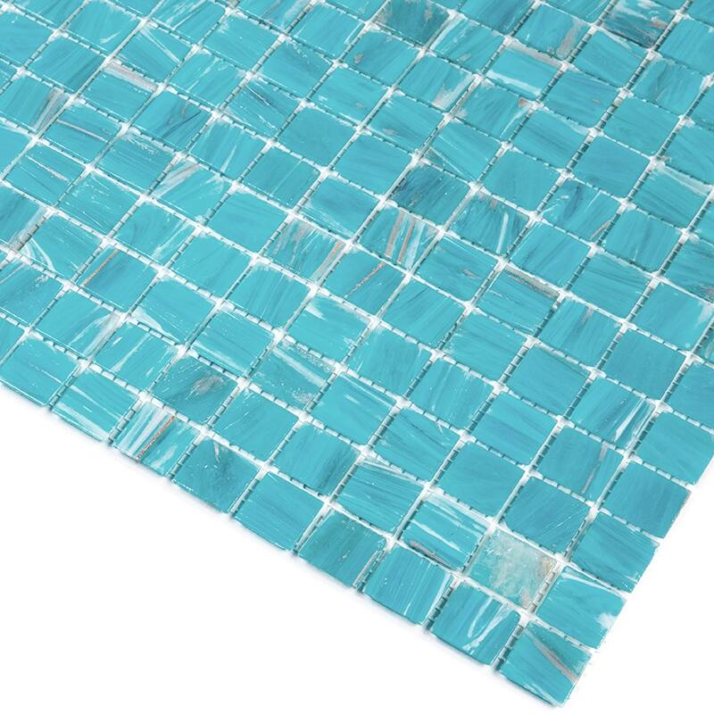Apollo tile 12" x 12" Celestial Glossy Vivid Sky Blue Glass Tile (20 sq ft/case) - 20 Pack