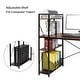 preview thumbnail 20 of 23, Utopia Alley Computer Desk with Shelves - 47-inch Black Metal Desk with 4-Tier Storage Bookshelves, Rustic Brown & Black