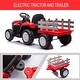 preview thumbnail 11 of 25, Kids Electric Toy Tractor with Trailer, 12V7AH Battery, Remote Control, and Music for Outdoor Fun