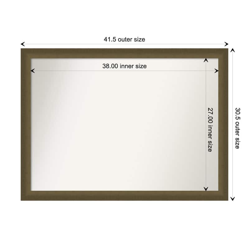 Blaine Narrow Non-Beveled Framed Wall Mirror - Blaine Light Bronze Narrow - Glass Size 38x27