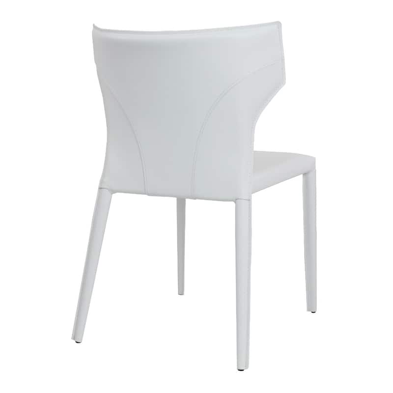 Adoro (Single) Mid-century Modern Wingback Leather Stackable Dining Chair