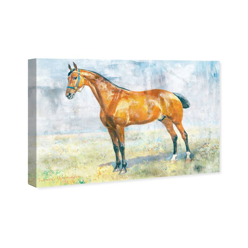 Wynwood Studio Canvas Animals Dranello Horse Brown and Amber Traditional Wall Art Canvas Print