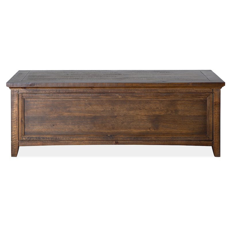 Magnussen Home Bay Creek Toasted Nutmeg Lift Top Storage Cocktail Table with Casters - 50''W x 28''D x 18''H