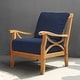 preview thumbnail 42 of 45, Cambridge Casual Lowell 5-piece Teak Wood Outdoor Conversation Set