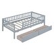 preview thumbnail 8 of 7, Twin Size Daybed Wood Bed with Two Drawers, Gray