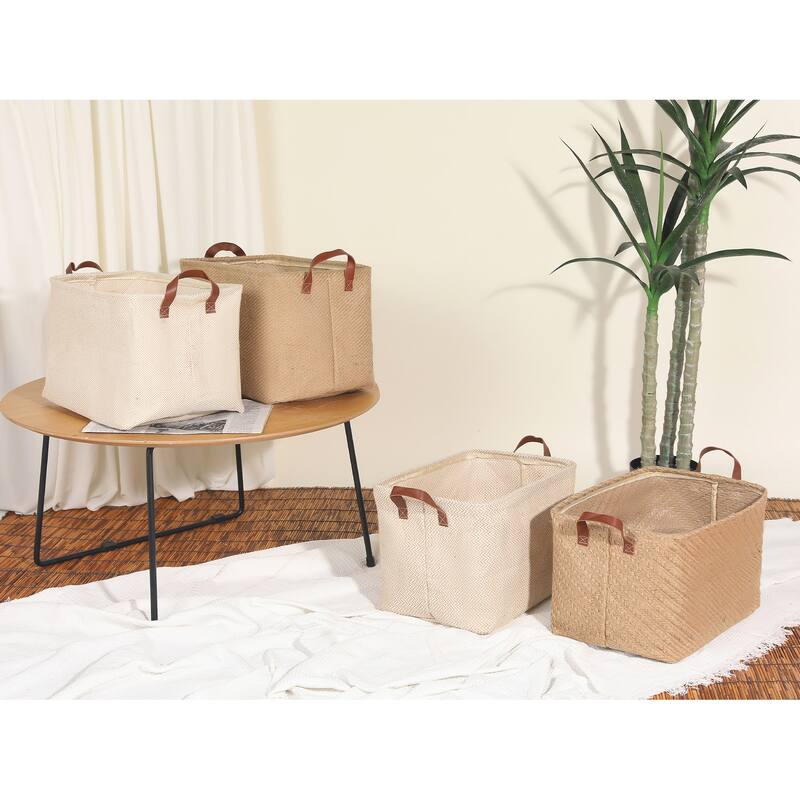 Fabric Storage Cube with Handles, Storage Bin for Shelves Closet, Storage Basket for Organizing Clothes Books - 15*10.5*11in