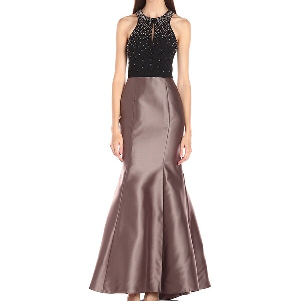 xscape open back embellished evening dress