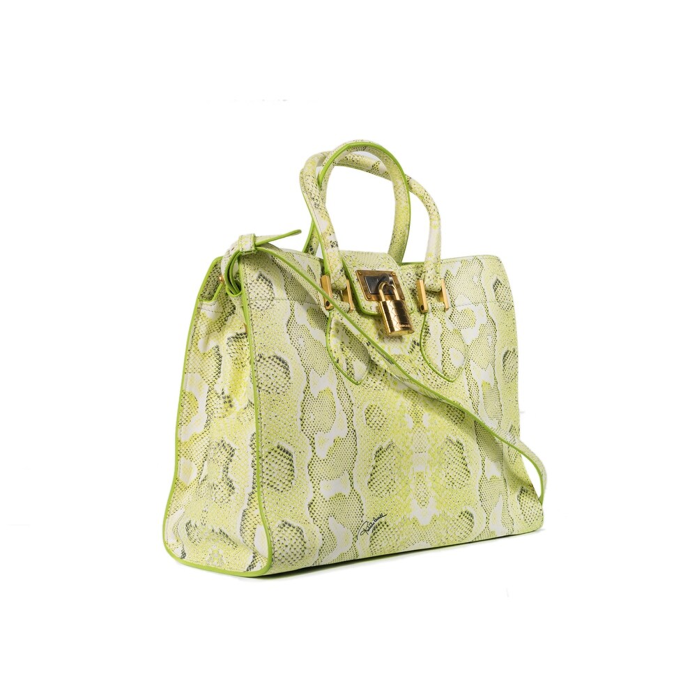 lime green snake print purse