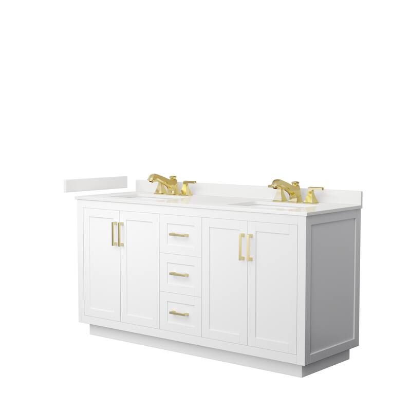 Miranda 66-inch Double Vanity, Quartz Top