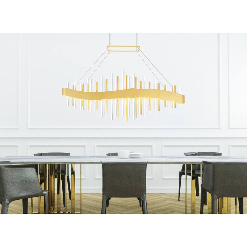Millipede 40 in LED Satin Gold Chandelier - Satin Gold