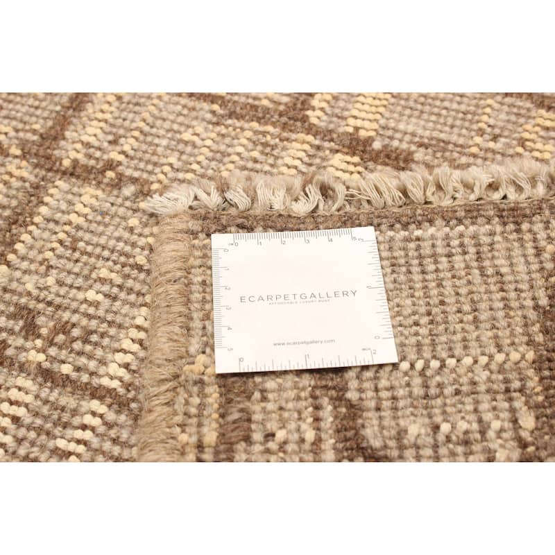 ECARPETGALLERY Flat-Weave Ankara FW Taupe Wool Tapestry Kilim - 4'9 x 6'5