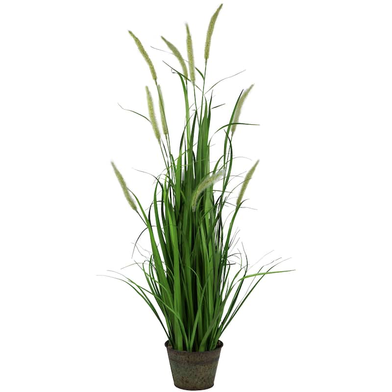 36" Potted Green Artificial Onion Grass Plant - 12