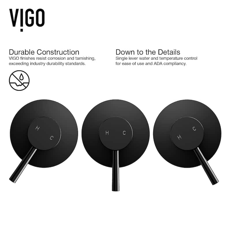 VIGO Jasmine 18"L x 15"W MatteStone Vessel Sink and Olus Wall Mount Faucet Set