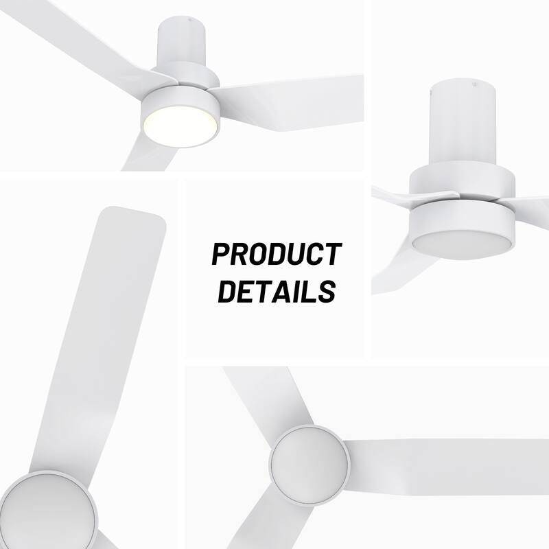 CARRO Nantes 44" Indoor Ceiling Fan with LED Light and Remote Control - N/A