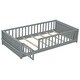 preview thumbnail 15 of 58, Twin size Floor Platform Bed with Built-in Book Storage Rack,Door