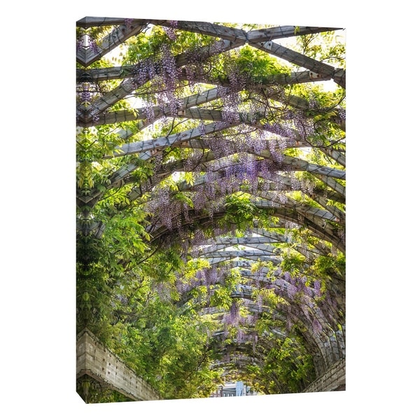 PTM Images 9-106011 PTM Canvas Collection 10" x 8" - "Wisteria Trellis Arch" Giclee Flowers Art Print on Canvas