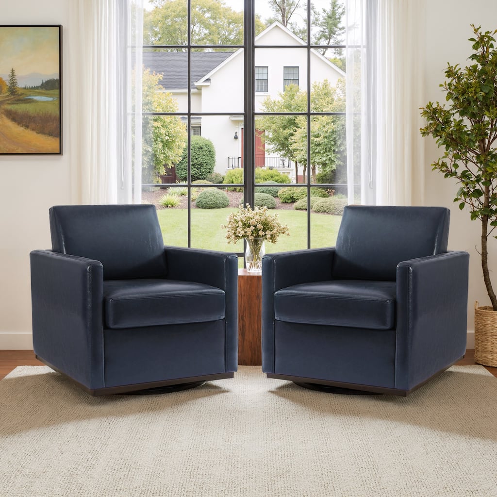 Modern Swivel Accent Arm Chair Set of 2