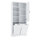 preview thumbnail 51 of 75, GDFStudio - Elijah Tall Bathroom Cabinet with Tilt-Out Laundry Hampers and Adjustable Shelves