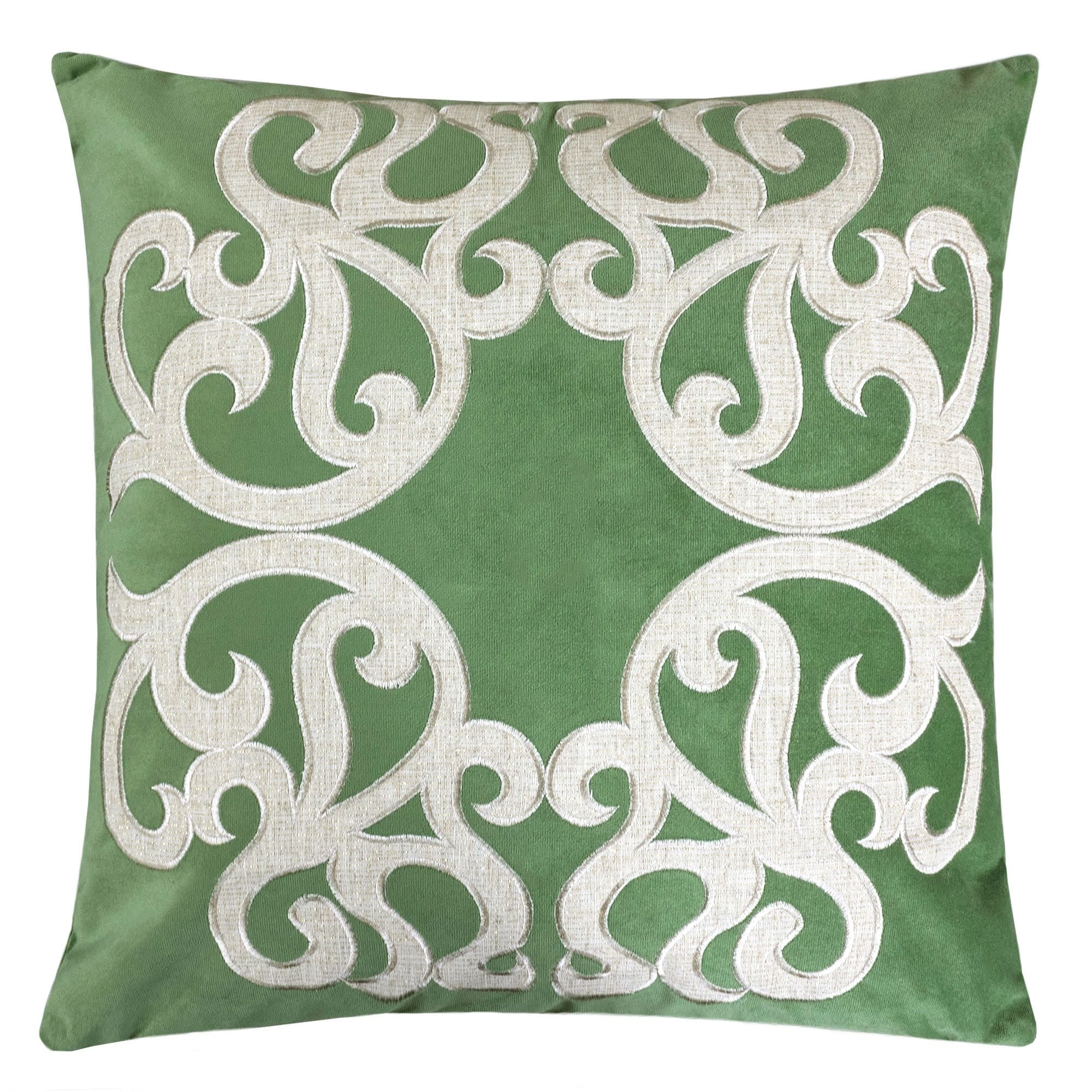 Vintage Vine Throw Pillow Set of 2, 20"x20" Polyester Velvet Cushion Covers with Hidden Zipper