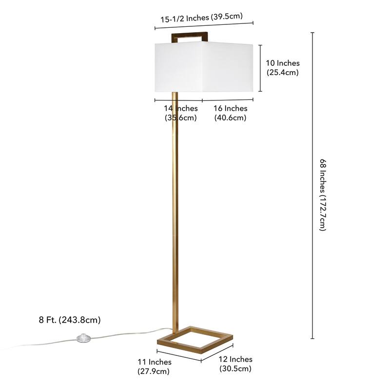 Grayson 68" Tall Floor Lamp with Fabric Shade