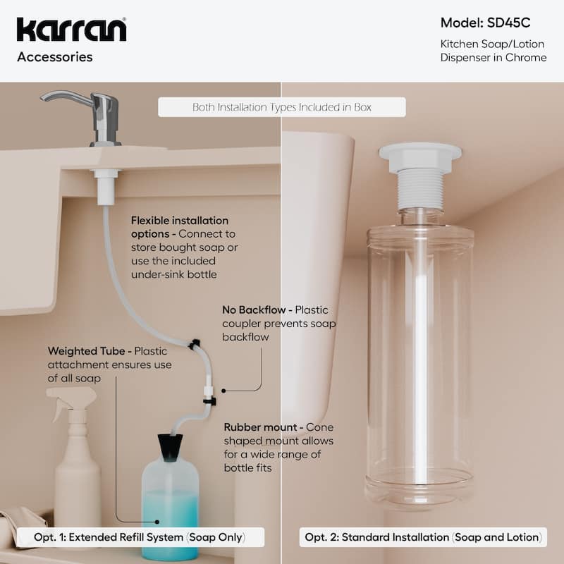 Karran SD45 Kitchen Soap/Lotion Dispenser