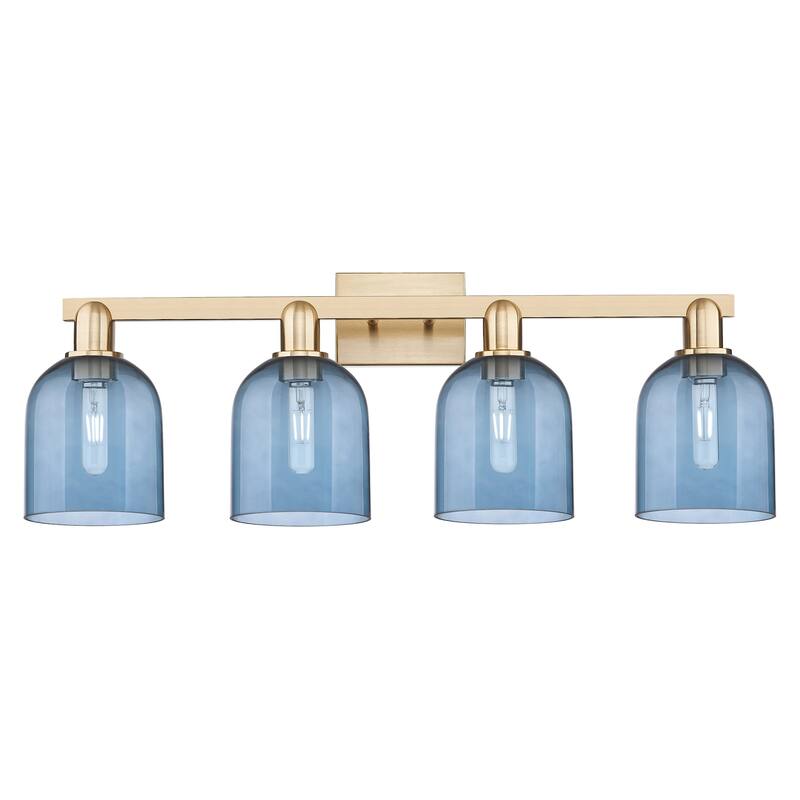 Innovations Lighting 716-4W-12-33 Bella Vanity Bella 4 Light 33" Wide - Champagne Bronze / Blue
