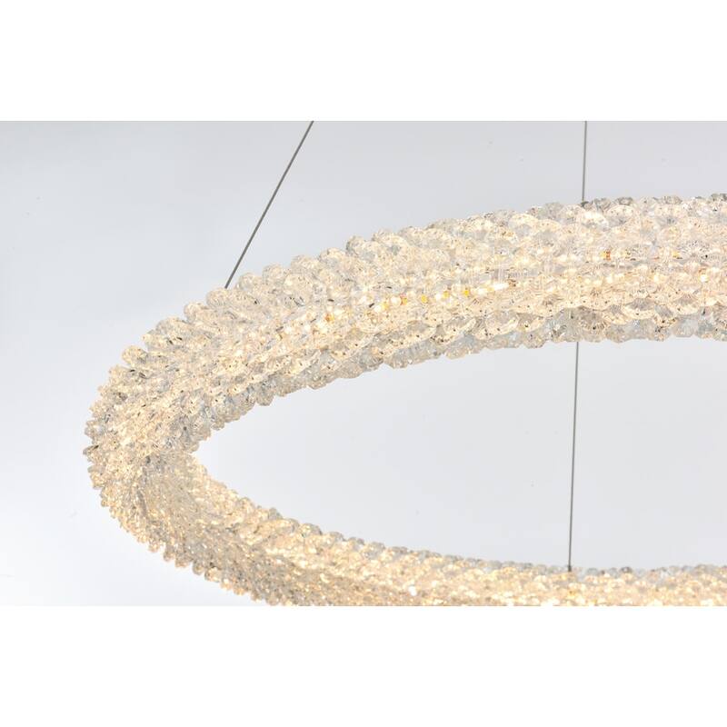 Elegant Lighting 3800D26 Bowen 26" Wide LED Crystal Ring Chandelier