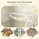 preview thumbnail 8 of 8, Gymax Twin House Floor Bed w/ Storage Shelf & Detachable Clothes