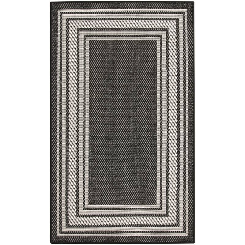 Nourison Horizon Indoor/Outdoor Geometric Area Rug - 3' x 5' - Black