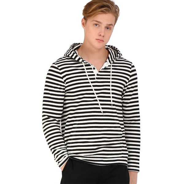 men's striped hoodie