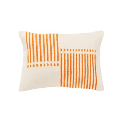 Rizzy Home Transitional Natural Pillow Cover - 14"x20"