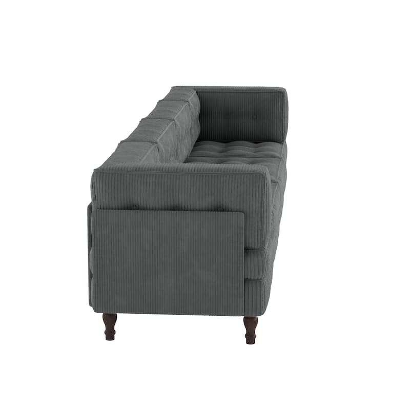 Oversized Modular Sectional Corduroy Fabric Tufted Sofa