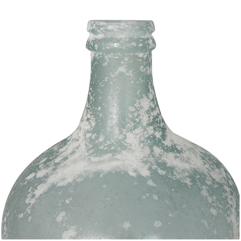 Clear Recycled Glass Handmade Frosted Spanish Bottle Vase
