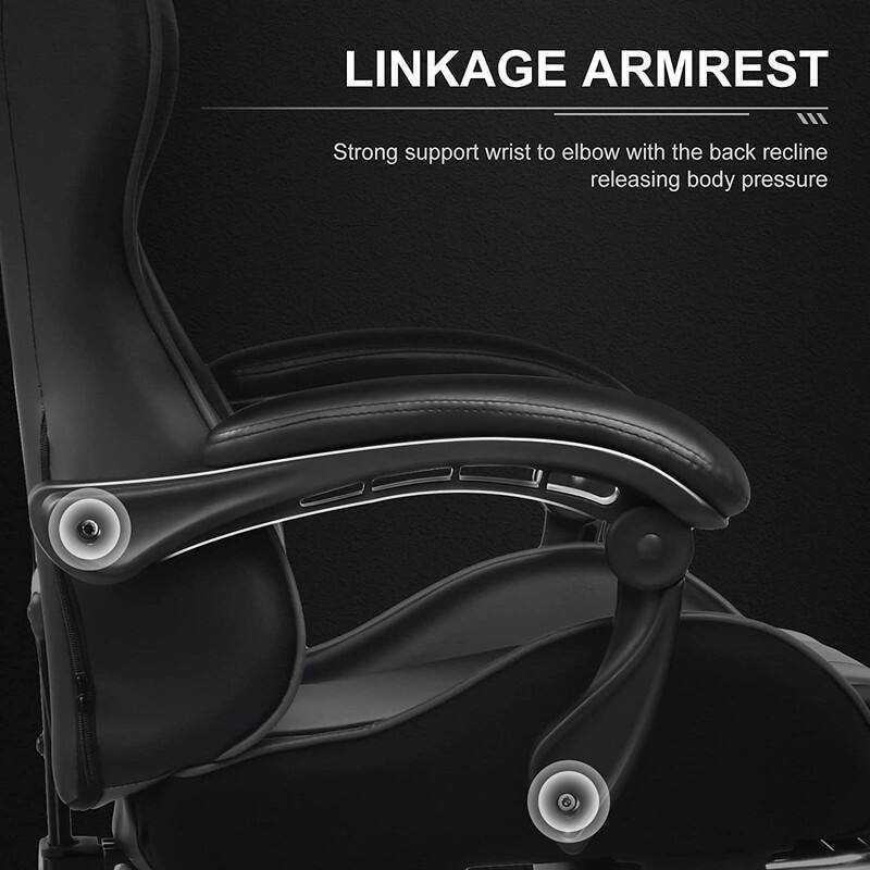 Lucklife Gaming Chair Computer Chair with Footrest and Lumbar Support for Office or Gaming
