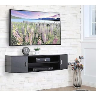 FITUEYES Wall Mounted TV Media Console Floating Desk Storage Hutch