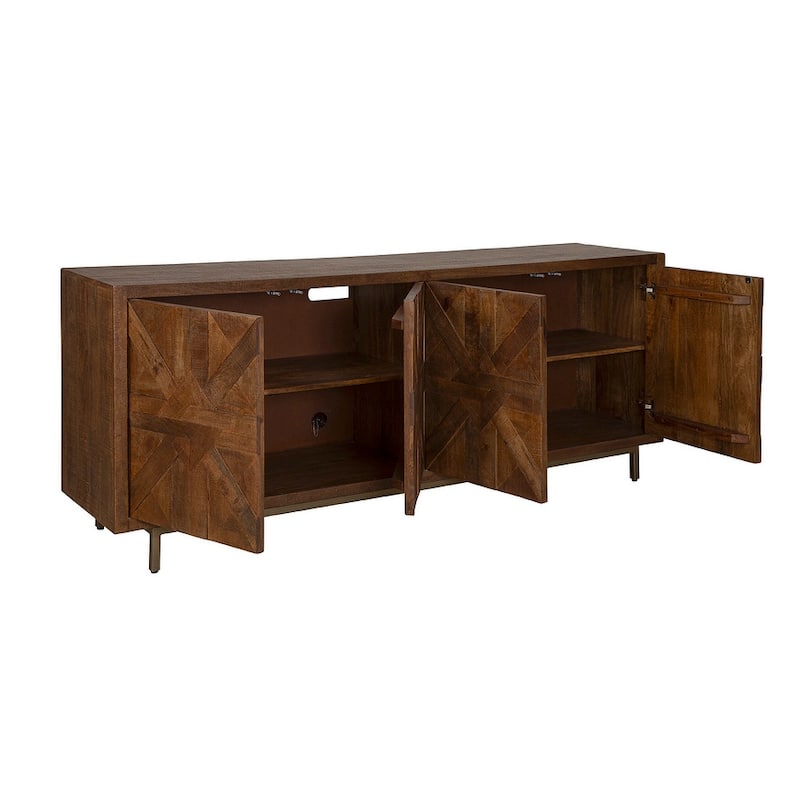 Furniture Classics Solid Wood Elias Sideboard Buffet Server - Brown