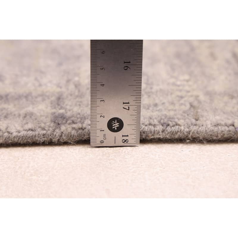 ECARPETGALLERY Hand-knotted Finest Oushak Dark Grey Wool Rug - 5'11 x 8'11