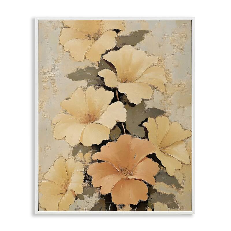 Stupell Muted Vintage Daffodils Framed Giclee Art Design By Franklyn Gregory - 16 x 20 - White