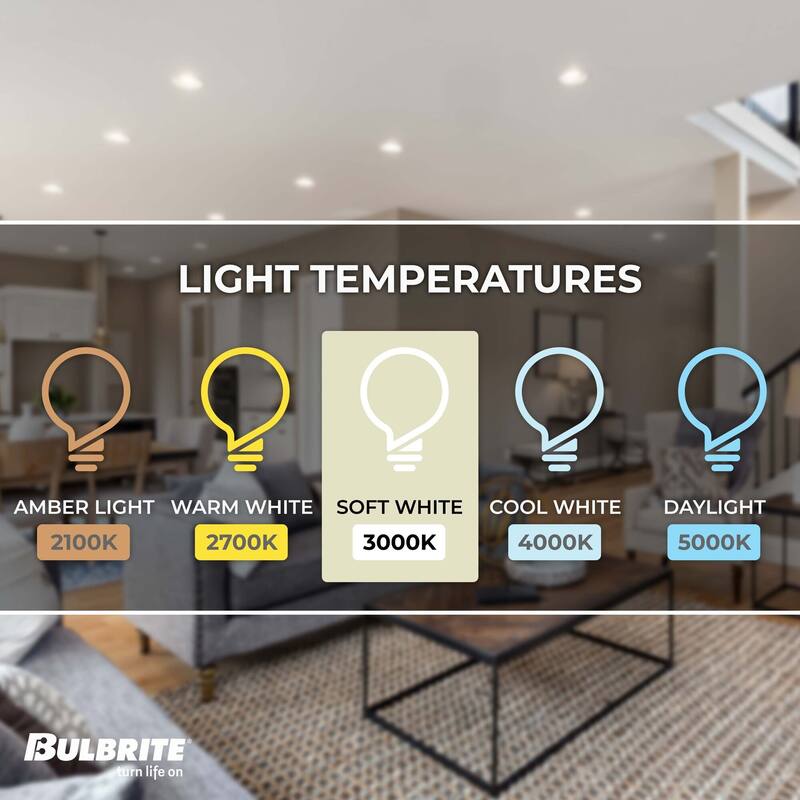 Bulbrite Pack of (2) LED 4" Round Recessed Downlight Fixture with Metal Jbox, 65W Equivalent