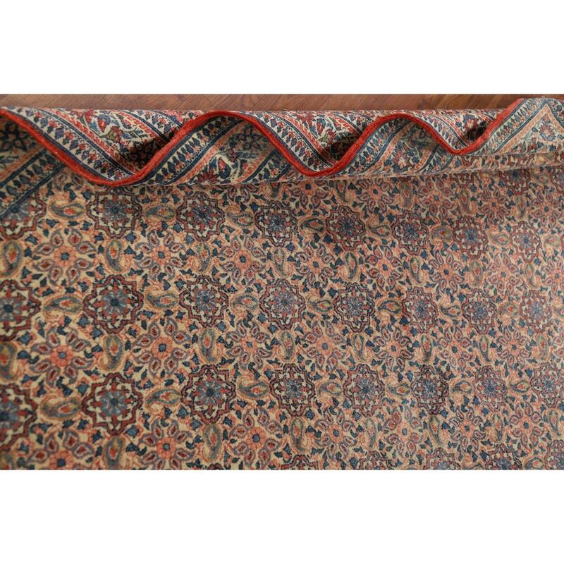 Floral Qum Foyer Rug Handmade Wool Carpet - 4'5" x 6'4"