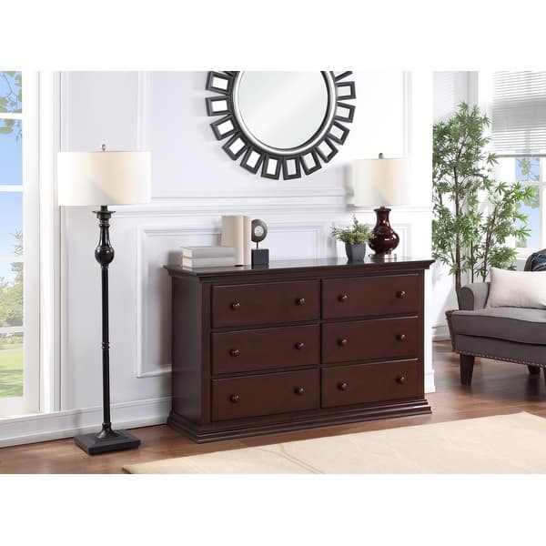 slide 2 of 15, Suite Bebe Universal 6 Drawer Double Dresser Espresso