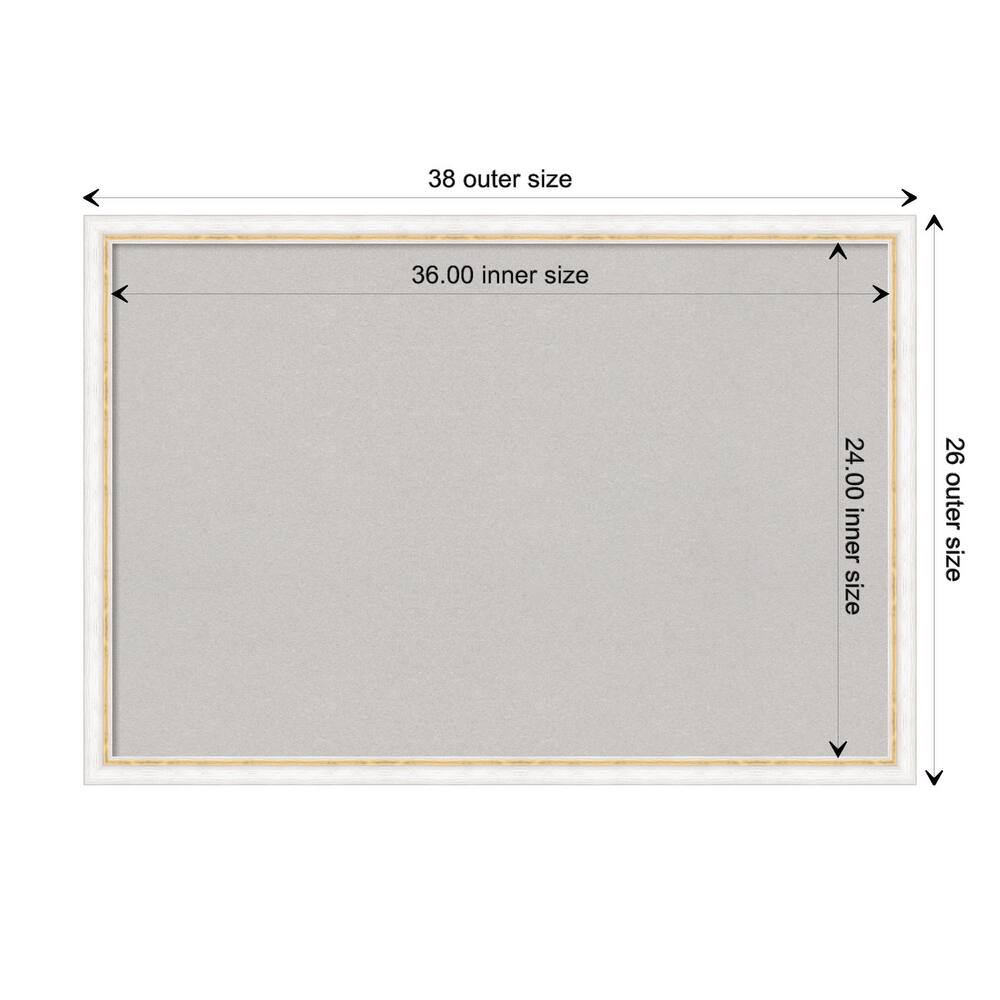 Morgan Wood Framed Grey Corkboard Bulletin Board