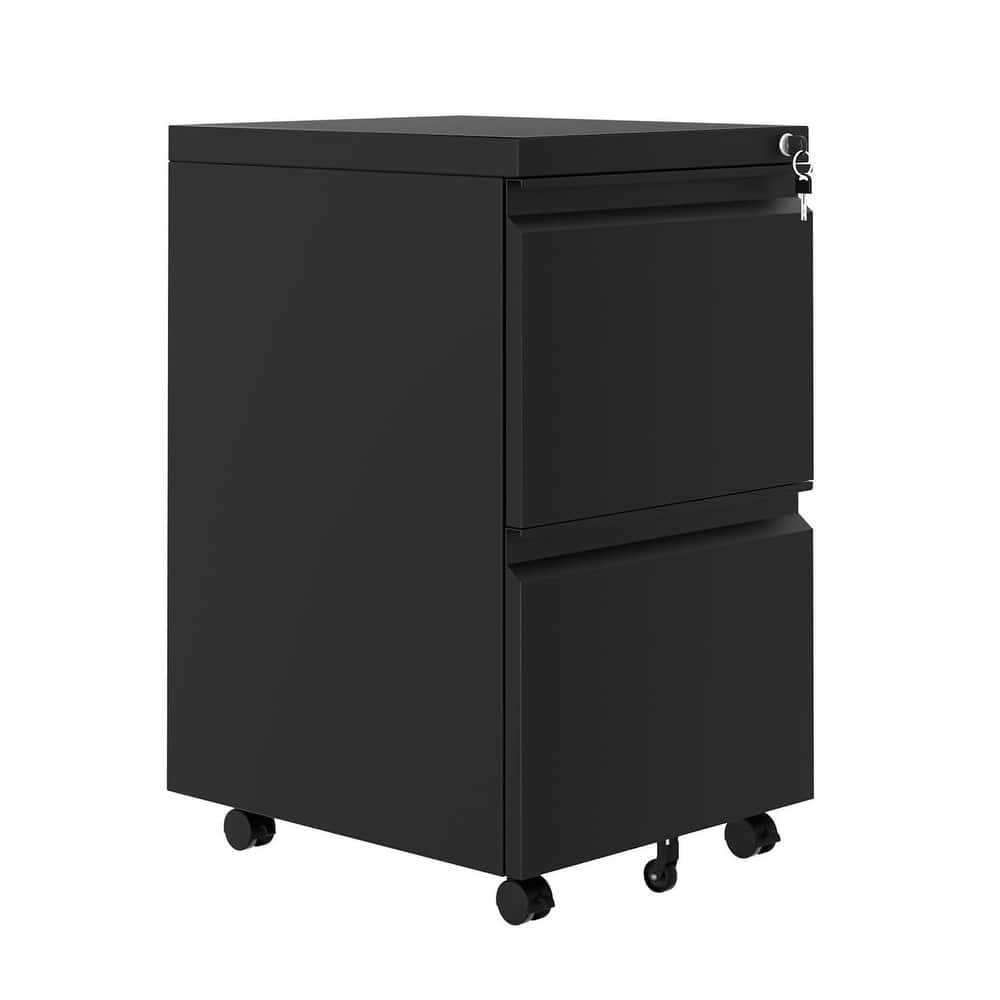 2-Drawer Mobile File Cabinet with Lock for Home Office - N/A