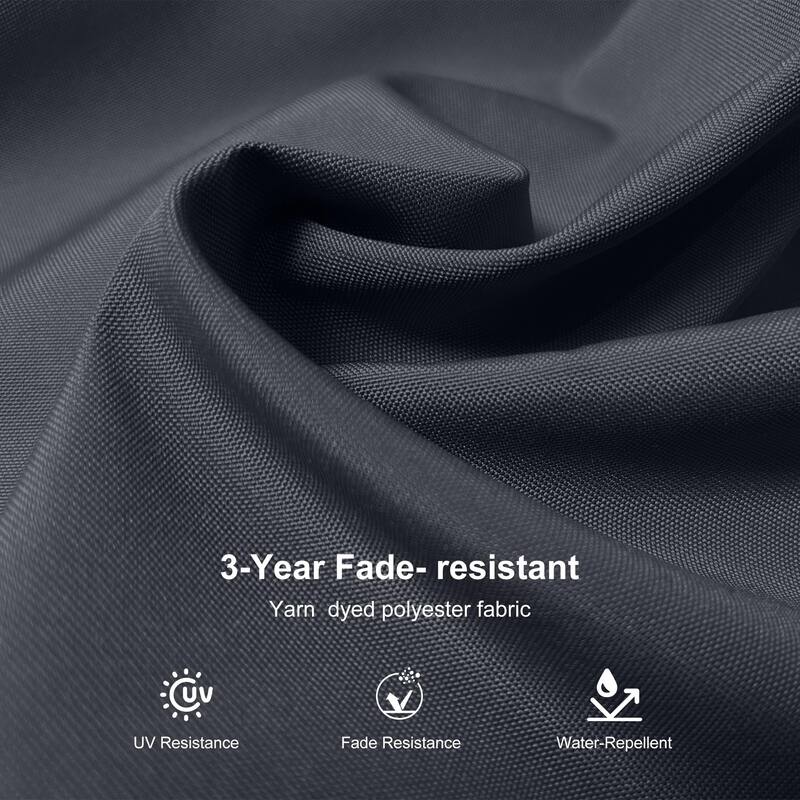 PURPLE LEAF 9 ft White Cantilever Patio Umbrella with 360 Degree Rotation With Base