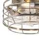 preview thumbnail 76 of 105, Caged Ceiling Fan with Light and Remote, 11.8–28 Inch Low Profile Fandelier, 6-Speed Quiet DC Motor, Black/Satin Nickel