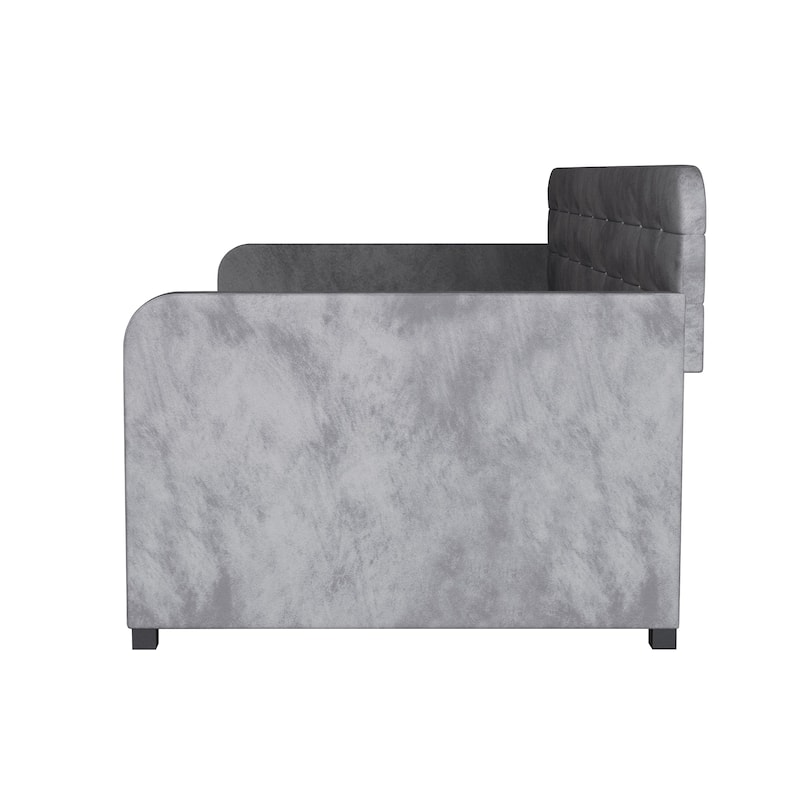 Clayfell Elyria Diamond Button Tufted Velvet Upholstered Daybed